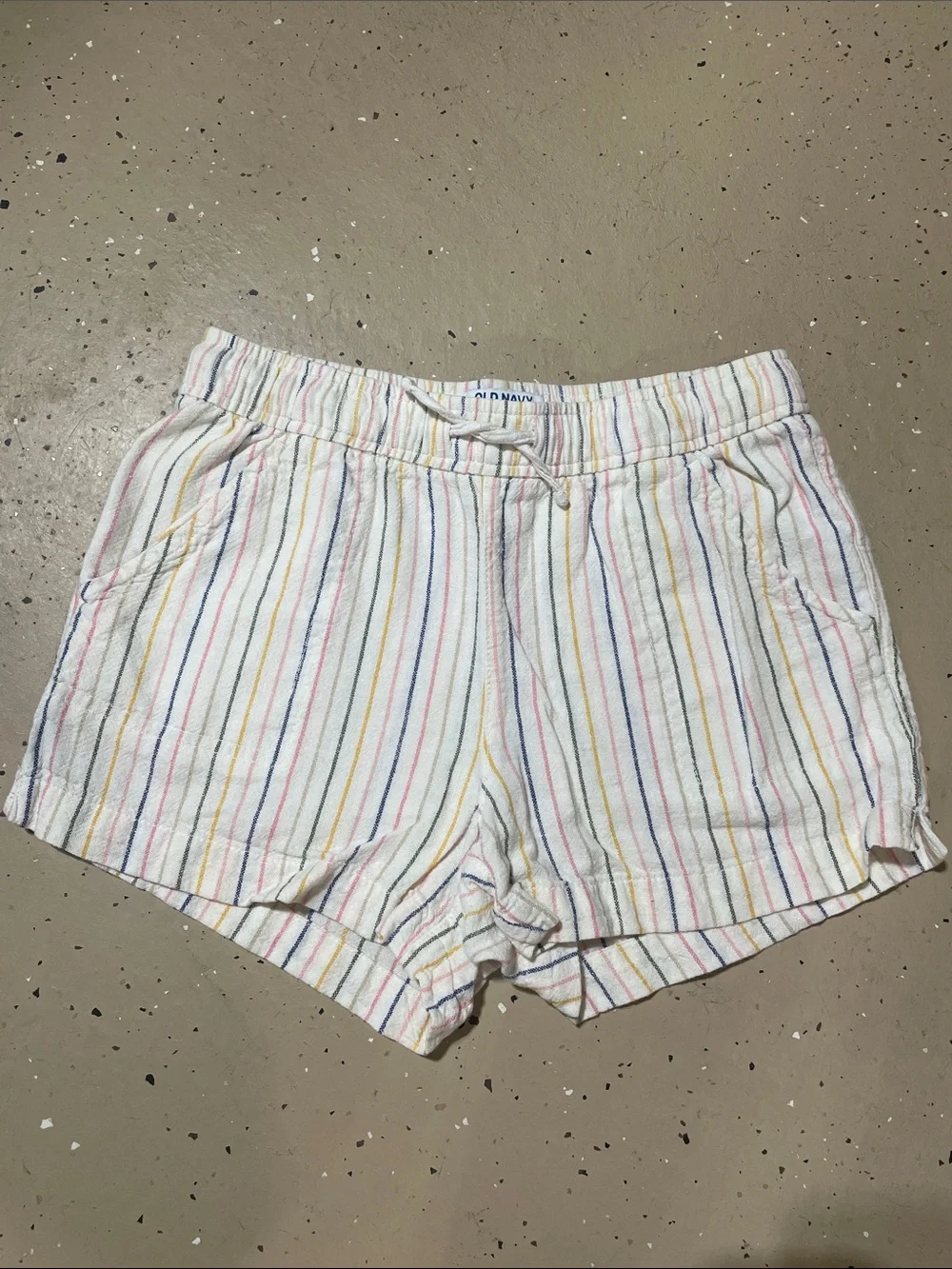 Girls Old Navy Striped Linen Blend Shorts